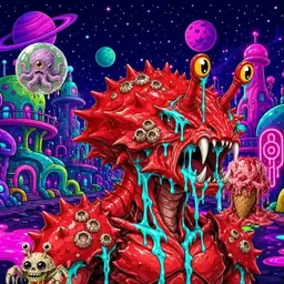 Oozlings #5174, Crab · Neon City