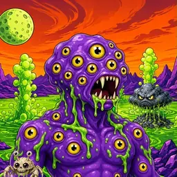 Oozlings #518, Eyeball Cluster · Acid Lake