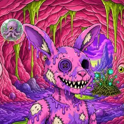 Oozlings #5187, Zombie Bunny · Flesh Cave