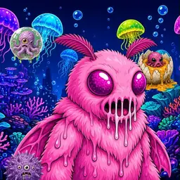 Oozlings #5188, Mutant Moth · Glow Reef