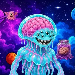 Oozlings #5189, Jellyfish Brain · Void Nebula
