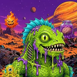 Oozlings #519, Swamp Fish · Ship Junkyard