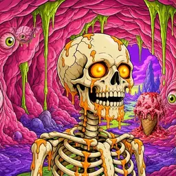 Oozlings #5196, Skull · Flesh Cave