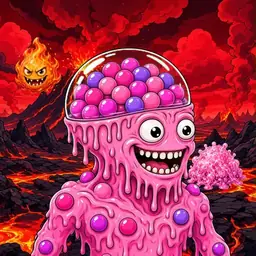 Oozlings #5204, Gumball Brain · Lava Fields
