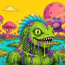 Oozlings #5218, Swamp Fish · Turquoise Swamp