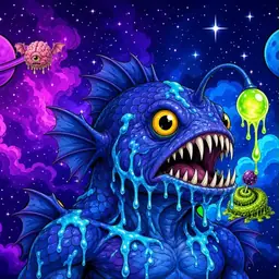 Oozlings #5228, Anglerfish · Void Nebula