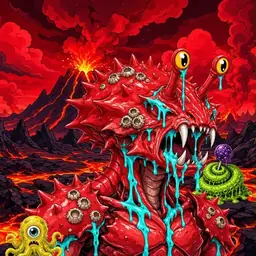 Oozlings #5234, Crab · Lava Fields