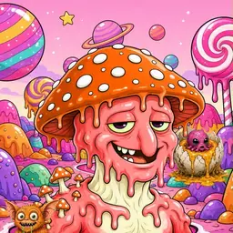Oozlings #5241, Mutated Mushroom Head · Candy Planet