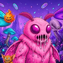 Oozlings #5245, Mutant Moth · Fungus Forest