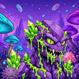 Oozlings #5251, Crystal Rock · Fungus Forest