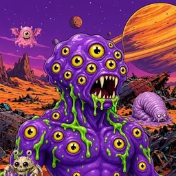 Oozlings #5252, Eyeball Cluster · Ship Junkyard