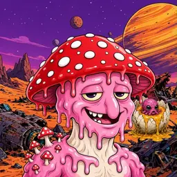 Oozlings #5255, Mushroom Head · Ship Junkyard