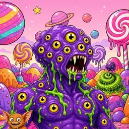 Oozlings #5258, Eyeball Cluster · Candy Planet