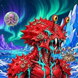 Oozlings #5263, Crab · Aurora Ice