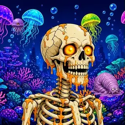 Oozlings #5274, Skull · Glow Reef