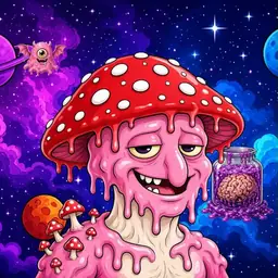 Oozlings #5286, Mushroom Head · Void Nebula