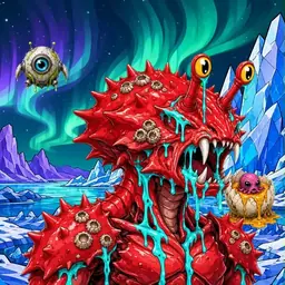 Oozlings #529, Crab · Aurora Ice