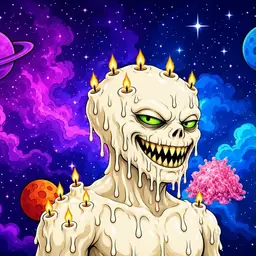 Oozlings #5291, Candle Wax · Void Nebula