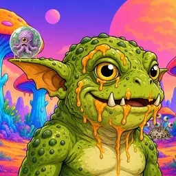 Oozlings #5294, Toad Goblin · Mushroom Desert