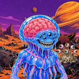 Oozlings #5297, Mutated Jellyfish Brain · Ship Junkyard