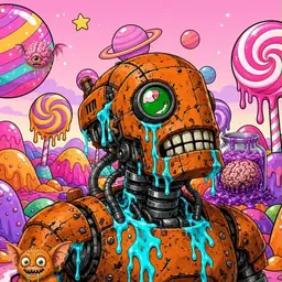 Oozlings #5300, Rusty Robot · Candy Planet