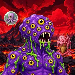 Oozlings #5302, Eyeball Cluster · Lava Fields