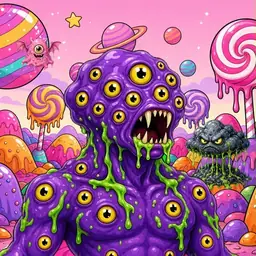 Oozlings #5303, Eyeball Cluster · Candy Planet