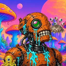 Oozlings #5310, Rusty Robot · Mushroom Desert