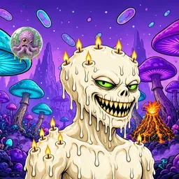Oozlings #5314, Candle Wax · Fungus Forest