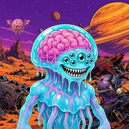 Oozlings #5317, Jellyfish Brain · Ship Junkyard