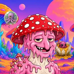 Oozlings #5321, Mushroom Head · Mushroom Desert