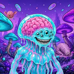 Oozlings #5324, Jellyfish Brain · Fungus Forest
