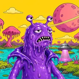 Oozlings #5329, Slug · Turquoise Swamp