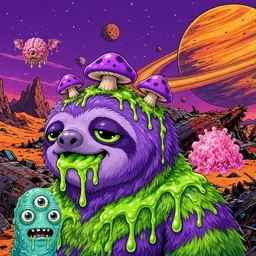 Oozlings #5332, Slime Sloth · Ship Junkyard