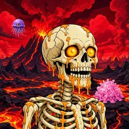 Oozlings #5338, Skull · Lava Fields