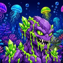 Oozlings #5339, Crystal Rock · Glow Reef