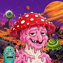 Oozlings #5343, Mushroom Head · Ship Junkyard