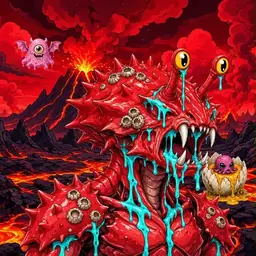 Oozlings #535, Crab · Lava Fields
