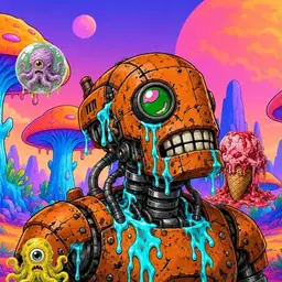 Oozlings #5350, Rusty Robot · Mushroom Desert