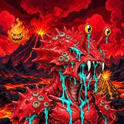 Oozlings #5351, Crab · Lava Fields