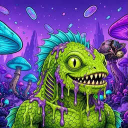 Oozlings #5352, Swamp Fish · Fungus Forest