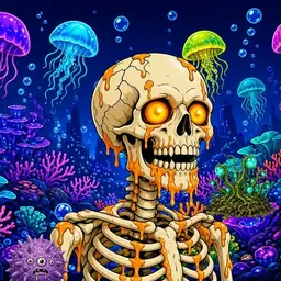 Oozlings #5353, Skull · Glow Reef