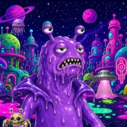 Oozlings #5366, Slug · Neon City