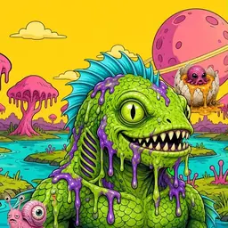 Oozlings #5369, Swamp Fish · Turquoise Swamp