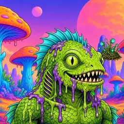 Oozlings #5374, Swamp Fish · Mushroom Desert