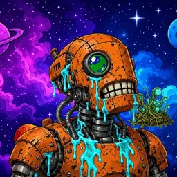 Oozlings #5376, Rusty Robot · Void Nebula