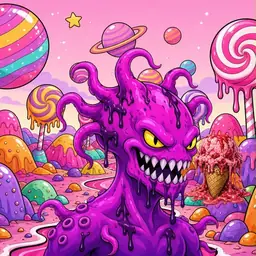 Oozlings #538, Squid · Candy Planet