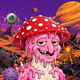 Oozlings #5383, Mushroom Head · Ship Junkyard