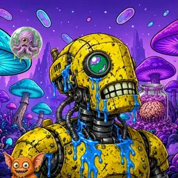 Oozlings #5390, Mutated Rusty Robot · Fungus Forest