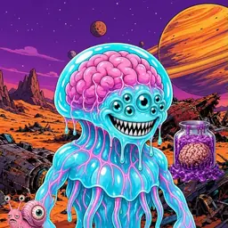 Oozlings #5395, Jellyfish Brain · Ship Junkyard